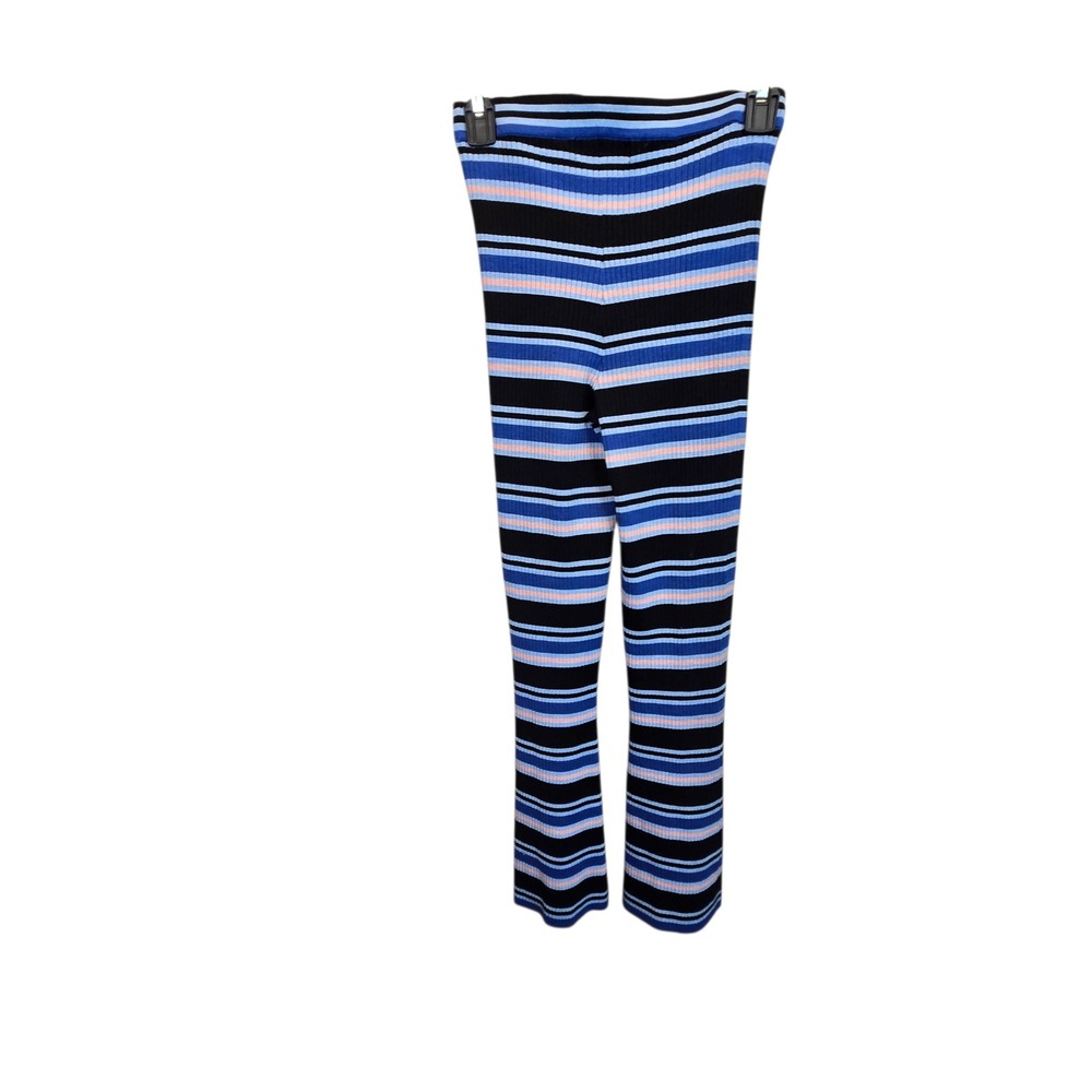 Uniqlo x Marni Striped‎ Knit Pants Womens XS Blue Black Ribbed Wool Blend